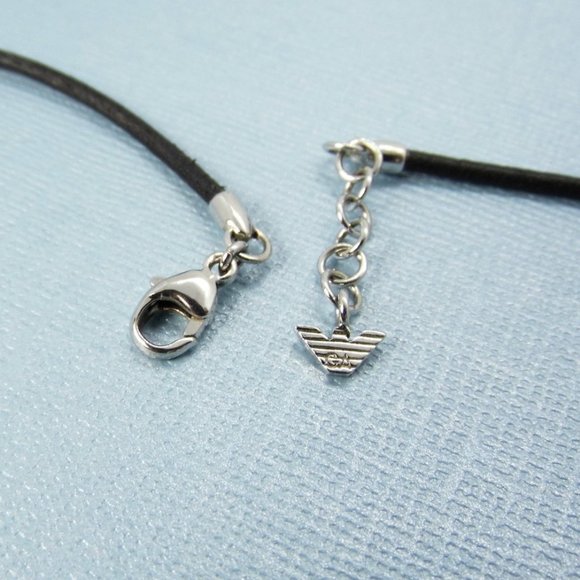 EMPORIO ARMANI Sterling Silver Logo Necklace - Picture 4 of 5